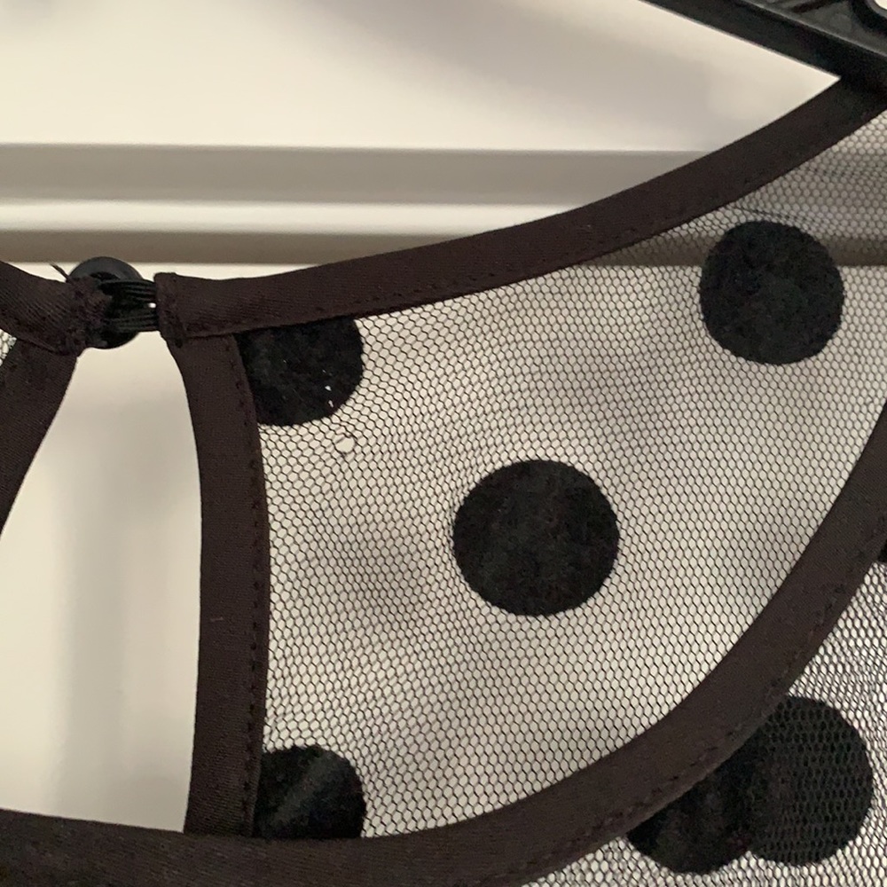 Anthropologie Polka Dot Illusion Neck Dress - Picture 6 of 6